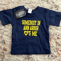 6 Months Nwt Ann Arbor University Of Michigan University Of Michigan Outfit, Yellow Letter Print Tops For Playtime, U Of M University Of Michigan, University Of Michigan Clothes, Sweatsuit Outfits, Vintage University Of Michigan, Michigan Go Blue, University Of Michigan Memes, Top Universities