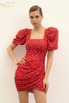 43654119948332|43654119981100|43654120013868 Collar Mini Dress, Short Sleeve Mini Dress, Red Mini Dress, Mini Dress With Sleeves, Classic Design, Timeless Elegance, Stretch Fabric, A Line, Short Sleeves