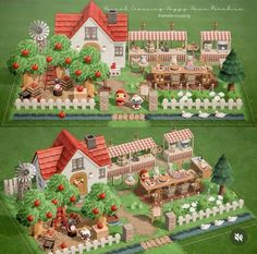 two pictures of the same house in different stages of life, one has an apple tree and