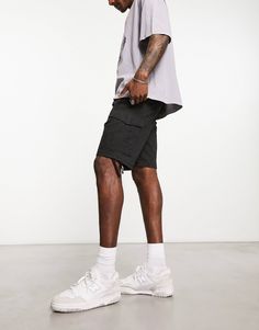 Jack & Jones Intelligence drawstring cargo shorts in black | ASOS Utility Shorts With Drawstring For Streetwear, Utility Style Drawstring Shorts For Streetwear, Utility Drawstring Shorts For Streetwear, Utility Cargo Shorts With Drawstring, Streetwear Drawstring Cargo Shorts, Drawstring Cargo Shorts For Streetwear, Casual Cargo Style Shorts For Streetwear, Utility Style Short Bottoms With Drawstring, Utility Shorts With Drawstring