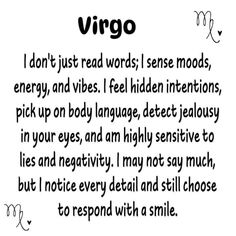 a poem written in black and white with the words virgo on it's side