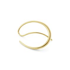 A contemporary version of the classic gold hoop, one that will never go out of style! The Offspring hoop earring is both light and delicate, and it brings something truly emotional to your everyday. The Offspring collection was created by American designer Jacqueline Rabun, and it is inspired by the unbreakable bond and unconditional love that exists between a mother and child. The egg shape symbolises birth and the promise a new life holds. The double loop Offspring hoop is expertly crafted fro Modern Yellow Gold Wrap Earrings, Elegant Hoop Ear Cuff For Everyday, Elegant Small Hoop Ear Cuff With Ear Wire, Elegant Everyday Hoop Ear Cuff, Modern Yellow Gold Small Hoop Wrap Earrings, Modern Yellow Gold Hoop Wrap Earrings, Elegant Hoop Ear Cuff With Ear Wire, Modern Yellow Gold Open Circle Hoop Earrings, Modern Yellow Gold Open Hoop Earrings