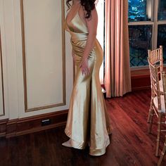 Medium / Large Gold Worn Only Once Gold Gown, Wedding Dresses, Womens Sizes, Womens Dresses, Dresses, Gold, Women Shopping, Color