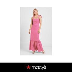 in stock Trendy Pink Maxi Dress For Spring, Pink Maxi Dress For Date Night, Trendy Pink Midi Dress For Day Out, Chic Pink Maxi Dress, Trendy Pink Maxi Dress For Party, Casual Pink Maxi Dress For Party, Chic Pink Maxi Dress For Date Night, Trendy Pink Dress For Day Out, Spring Pink Maxi Dress For Date Night