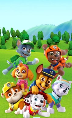 the paw patrol movie poster is shown in this image