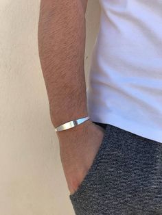 Silver Cuff Bracelet Men's Bracelet Cuff Bracelet Men | Etsy Adjustable Cuff Jewelry, Minimalist Jubilee Bracelet For Father's Day, Modern Wristband Bangle As A Gift, Modern Cuff Wristband As Gift, Modern Bangle Wristband For Gift, Modern Bangle Wristband As Gift, Silver Bangle Wristband For Everyday, Minimalist Silver Bracelets For Father's Day, Modern Jubilee Bracelet Wristband As Gift