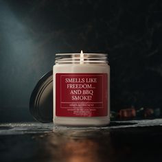 Celebrate a firefighter's retirement with this handcrafted, scented soy candle, "It Smells Like Freedom... And BBQ Smoke." Perfect for those going permanently off-duty, this calming candle creates a peaceful, reflective atmosphere. Made from premium soy wax for a clean, long-lasting burn, it's the ideal gift for a retiring colleague, friend, or yourself. Honor their service and mark new beginnings with this thoughtful token of appreciation. At Country Chick Boutique, our soy candles are crafted Bbq Funny, Funny Firefighter, Gift For Firefighter, Firefighter Retirement, Calming Candles, Candle Fire, Firemen Gifts, Fire Chief, Firefighter Gifts