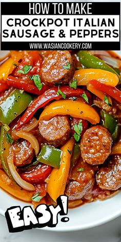 Want a no-fuss dinner bursting with flavor? This Crockpot Sausage and Peppers Recipe combines Italian sausage, sweet peppers, and onions for a meal that’s both simple and satisfying. Save this Sausage Peppers and Onions Crockpot Recipe for a quick, flavorful dinner idea! #CrockpotSausageAndPeppers #SlowCookerSausagePeppers #CrockPotItalianSausage Smoked Sausage And Bell Peppers, Ww Smoked Sausage Recipes, Low Carb Recipes Sausage, Sausage And Meatballs Recipes, Sweet And Spicy Kielbasa Crock Pot, Warming Dinner Recipes, Crock Pot Italian Sausage And Peppers, Recipes With Beef Sausage, Crockpot Hot Sausage And Peppers