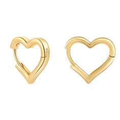 Hypoallergenic Heart Shaped Small Hoop Earrings - Mad Jade's Cheap Gold Heart Earrings, Luxury Gold Heart Shaped Hoop Earrings, Luxury Gold Heart-shaped Hoop Earrings, Cheap Everyday Heart Hoop Earrings, Cheap Yellow Gold Heart-shaped Jewelry, Trendy Jewelry Ideas, Heart Hoop Earrings, Earrings Inspiration, Earrings Simple