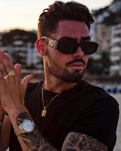 Sunglasses Versace, Black Eyes, Prada Sunglasses, Athleisure Outfits, Sunglasses For Men