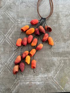 "Fall colors statement necklace . Very impressive big designer jewelry.  A lot of handmade  bead, bell shaped on purple cord. Modern, bright contrast necklace in  Autumn colors. Emphasis your appearance. It can be with matched earrings.  An exclusive gift for any occasion. May be in any color. The length of the 39\" (99 cm)  BE SPECIAL - BE YOURSELF!  Special remarks: 1. This necklace should be removed before going in the shower or under water 2. I am doing my best to present the colors of my it Autumn Jewelry, Turquoise Statement Necklace, Jewelry Colorful, Turquoise Blue Color, Doing My Best, Necklace Big, Colorful Necklace, Mixed Media Jewelry, Turquoise Boho