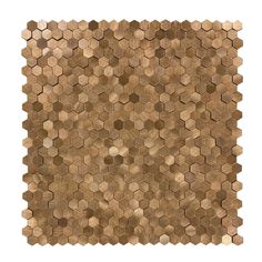 a brown rug with hexagonal shapes on it