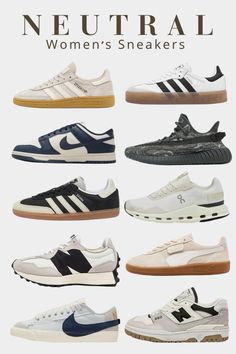 Neutral sneakers for you to add to your wardrobe 🤎  Women’s shoes, women’s sneakers, women’s style, women’s street style, casual style, women’s fashion, fall trends, fall outfit inspo, ootd inspo, outfit ideas, outfit inspiration, adidas samba, fall transition, on cloud sneakers, nike dunks, women’s Nikes, adidas sambas, puma Palermo, Yeezy 350, new balance 327, Nike blazer low, samba og   Follow my shop @LiziReed on the @shop.LTK app to shop this post and get my exclusive app-only content!  #liketkit #LTKStyleTip #LTKSeasonal #LTKShoeCrush @shop.ltk https://liketk.it/4LCTi Women Nike Sneakers Outfit, How To Style Nike Shoes Women, Nike Sneakers Outfits For Women, Women Footwear Casual, Puma Shoes Women Outfit Casual, Fall 2024 Sneaker Trends, Nike Sneakers Women Outfit Casual, Sneakers Fall 2024, Nike Shoes Outfits For Women Casual