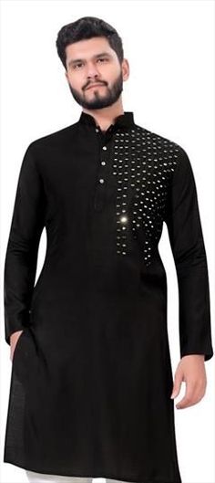 Black and Grey color Kurta in Viscose fabric with Fancy Work work Black Embellished Kurta For Festive Occasions, Formal Black Embellished Kurta, Formal Black Cotton Kurta, Elegant Black Kurta For Festivals, Elegant Black Embellished Kurta, Embellished Long Sleeve Black Kurta, Elegant Cotton Kurta For Party, Black Summer Kurta For Festive Occasions, Fitted Black Kurta For Summer