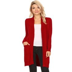 MOA COLLECTION is committed to providing each customer with the highest standard of customer service. Product Description: Knit, long body cardigan in a loose fit with an open front, long sleeves, side pockets, and ribbed hems. Size Chart(Inches) / HCD00063S => Shoulder: 14.5/ Sleeve: 23.5/ Length: 34 M => Shoulder: 15/ Sleeve: 24/ Length: 34.5 L => Shoulder: 15.5/ Sleeve: 24.5/ Length: 35 XL => Shoulder: 16/ Sleeve: 25/ Length: 35.5 2XL => Shoulder: 16.5/ Sleeve: 25.5/ Length: 36 3XL => Shoulde Duster Pattern, Moa Collection, Fall Fabric, Open Cardigan, Open Front Cardigan, Autumn Summer, Front Open, Duster Coat, Types Of Sleeves