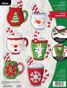 an image of christmas coffee mugs and candy canes