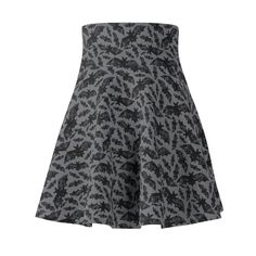 🦇 Make a bold statement with the Black Lace Bat Punk Goth Chic Women's Skater Skirt (AOP). This versatile fit AOP skater skirt grabs attention with its daring lacey gothic bat motif while keeping you cozy with its soft touch fabric. Inspired by the freedom of creativity, it will instantly become your new favorite everyday skirt. 👀Eye-catching black  fabric with punk rock lace bat print 👗Flowy, flattering skater skirt  🧵Soft, comfortable 95% polyester/5% spandex fabric 🌟Versatile fit works f Everyday Skirt, Goth Chic, Everyday Skirts, Bat Print, Tights And Heels, Gothic Chic, Goth Glam, Gothic Rock, Punk Goth