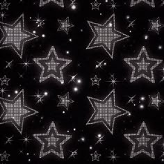 black and white stars with sparkles on them