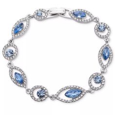 10/10 Condition Elegant Blue Party Bracelets, Elegant Light Blue Bracelets For Party, Elegant Light Blue Bracelet For Party, Givenchy Earrings, Statement Cuff Bracelet, Crystal Orb, Givenchy Jewelry, Swarovski Crystal Bracelet, Hinged Bracelet