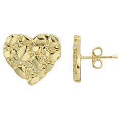 PRICES MAY VARY. 【Product Size】The Gold Heart Shape Nugget Earrings Come In Four Sizes,S (8mm) ,M(10mm),L(12mm) And XL(14mm),So You Can Choose The Size That Suits You Best. 【Rigorous Craftsmanship】Crafted With High-Quality Brass Materials And 14K Gold Plated , These Gold Nugget Stud Earrings Are Designed To Maintain Their Dazzling Shine, To Suitable For Daily Wear. 【Personal Design】14k Gold Nugget Earrings For Men Is A Classic Design, Gold Represents Youth, Passion Sunshine Harvest And Maturity. Gold Jewelry Earrings Studs, Cute Earrings Gold, Gold Nugget Earrings, Cookie Heart, Spooky Basket, Nugget Earrings, Stud Earrings For Men, Earrings For Men, Gold Jewelry Earrings