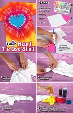 how to make tie dye t - shirts for valentine's day