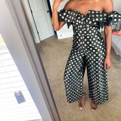 Reposhing This Item I Loved It, But Ready To Rotate For Something New. Questions? Leave A Comment Below! Chic Polka Dot Jumpsuits And Rompers For Party, Polka Dot Jumpsuit, Polka Dot Pants, Gold Polka Dots, Something New, Pants Set, Pant Jumpsuit, Jumpsuit Romper, Polka Dots