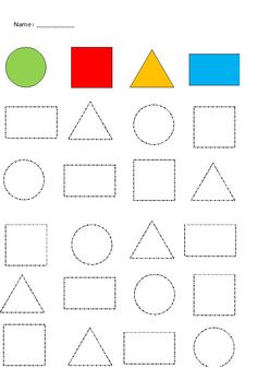 the worksheet for preschool to learn how to draw shapes