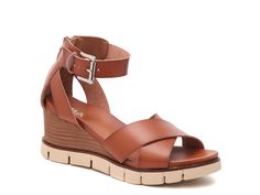 Mia Lauri Wedge Sandal - Free Shipping | DSW Fancy Flats, Body Movement, Perfect Sense, Brown Flats, Espadrille Sandals, Vegan Shoes, Brown Sandals, Shoe Obsession, Wedge Sandal