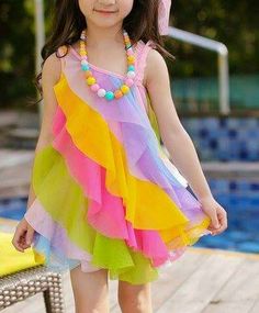 Saree Dress For Girls Kids, Girls Lehanga Design For Kids, Rainbow Frocks For Kids, Girls Beach Dress, Baby Frok Designs Summer, Beby Girl Frok Design, Kids Party Wear Dresses, Baby Girl Frock Design