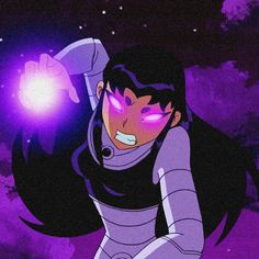 an animated character holding a glowing ball in her hand