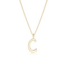 Crafted in 14k yellow gold, this is an alluring and stylish initial pendant. Its sleek and minimalistic design showcases the letter "C" in uppercase. Capital C, C Initial, Plain Jewelry, The Letter C, Letter C, Initial Jewelry, Minimalistic Design, Initial Pendant, Showcase Design