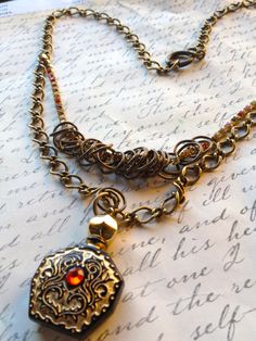 Steampunk Perfume Bottle Necklace Authentic by HASJewelsbyShannon, $85.00 Perfume Necklace, Bottle Necklace, Vintage Perfume Bottles, Vintage Perfume, Perfume Bottle, Jewelry Necklace, Necklace For Women, Spring Rings, Antique Gold