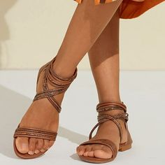 Category:Sandals; Upper Materials:PU; Heel Type:Flat Heel; Gender:Women's; Toe Shape:Open Toe; Style:Casual; Heel Height(inch):<1; Outsole Materials:Rubber; Closure Type:Zipper; Listing Date:02/06/2024; 2024 Trends:Gladiator Sandals Roman Sandals; Foot Length:null; Foot Width:null Strappy Sandals Gladiators, Sandals Gladiator, Bohemia Style, Sandals Strappy, Roman Sandals, 2024 Trends, Braided Strap, Lace Up Sandals, Womens Sandals Flat