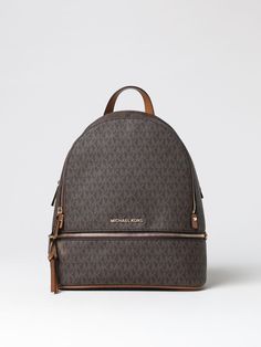 Backpack MICHAEL MICHAEL KORS Woman color Dark Michael Kors Rucksack, Monogram Backpack, Michael Kors Backpack, Brown Backpacks, Medium Backpack, Michael Kors Shoulder Bag, Women Leather Backpack, Chanel 2, Demi Fine Jewelry