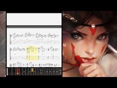 an image of a woman with makeup on and music notes in front of her face