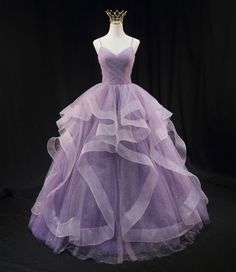 Tulle Lights, Corset Back Dress, Purple Tulle, Wedding Dresses Cinderella, Princess Ball Gowns, فستان سهرة, Sweet 16 Dresses, Women's Evening Dresses, Long Prom Dress