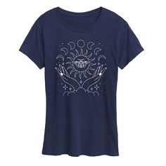 She will love showing off her style with this Women's Celestial Hands Moth Graphic Tee. FEATURES Short sleeves CrewneckFABRIC & CARE Solid Color: Cotton ; Heather Colors: Cotton/Polyester Machine wash Imported Size: Medium. Color: Navy. Gender: female. Age Group: adult. Moth Graphic, How To Show Love, Her Style, Moth, Fabric Care, Gender Female, Graphic Tee, Age Group, Graphic Tees