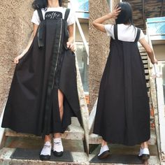 "Casual long cotton tunic🤩 Extravagant designs and high quality fabrics. The item from the pictures is size S For more information feel free to ask questions. Material &Care Cotton textiles Machine wash 30oC Hand wash with low temperature Medium hot iron Sizing We make sizes from xs to 5xl as well as customized measures.So don't hesitate to contact us and make one for you. 🛫🎁Shipping🎁 🛬 STANDARD SHIPPING Europe : 6-8 business days USA&Canada : 8-10 business days Everywhere else :10- Long Black Cotton Dress, Black Cotton Tunic Dress, Cotton Pinafore Dress For Daywear, Black Cotton Pinafore Dress For Spring, Black Cotton Pinafore Dress For Summer, Oversized Solid V-neck Dress, Black Oversized Long Dresses, Casual Black Cotton Pinafore Dress, Black Lagenlook Tunic Dress