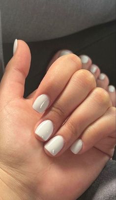 Natural Nails Manicure, White Gel Nails, Overlay Nails, Acrylic Toe Nails, Work Nails, White Nail