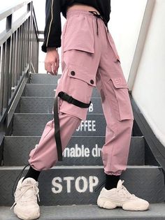 Big Pockets Pink Cargo Pants - #fashion #cargopants #pants women pants casual, women pants work, women pants suits, women pants suits, women pants short, women pants pattern, carhartt women pants, women pants 2019, women pants 2020, women pants fashion, women pants trousers, women pants jeans, women pants wide leg, women pants casual street styles, women pants casual simple, women pants work trousers #fashion #trends #styles #clothes #fashionista #shopping #dress #women Grunge Ideas, Pants 2020, Celana Jogger Wanita, Styles Clothes, Pink Cargo Pants, Pink Overalls, Work Women, Leg Women, Pants Short