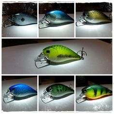 several pictures of different types of fishing lures