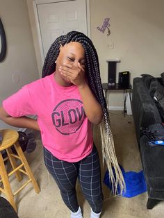 Box Braids Hairstyles Updo, Braids Hairstyles Updo, Cute Box Braids, Big Box Braids, Big Box Braids Hairstyles, Colored Braids, Feed In Braids Hairstyles, African Hair Braiding Styles, Dreadlock Style