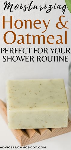 DIY honey oatmeal soap Honey And Oatmeal Soap, Vanilla Soap Recipe, Oatmeal Soap Recipe, Honey Soap Recipe, Glycerin Soap Recipe, Natural Shampoo Diy, Homemade Shampoo Recipes, Exfoliating Soap Bar, Shampoo Diy