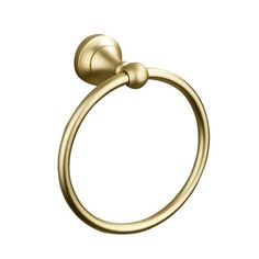 a gold towel ring on a white background