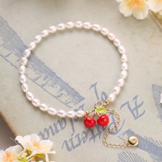 Transform your look with our stunning Cherry Pearl Anklet! Made with high-quality cherry pearls, this anklet adds a touch of elegance and sophistication to any outfit. Elevate your style and feel confident and beautiful with this must-have accessory. Details Plating: 18K Gold Materials: 18K Gold on Brass, Enamel, Freshwater Pearls Size: 6.5"(165mm) Weight: 11.6g Elegant Summer Beaded Bracelets With Round Beads, Elegant Pearl Bracelet As Summer Gift, Elegant Beaded Bracelets For Spring Gift, Elegant Summer Pearl Bracelet As Gift, Elegant Summer Pearl Bracelet For Gift, Elegant Spring Anklets For Gift, Elegant Spring Anklets For Gifts, Elegant White Pearl Bracelet For Summer, Elegant Spring Anklets As Gifts