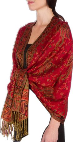 Traditional Paisley Print Shawl For Fall, Winter Pashmina Scarf With Paisley Print, Winter Paisley Print Pashmina Scarf, Winter Paisley Print Pashmina Scarves, Winter Pashmina Shawl With Paisley Print, Winter Paisley Print Pashmina Shawl, Fall Pashmina Dupatta, Fall Pashmina Scarf With Paisley Print, Pashmina Shawl Dupatta For Fall