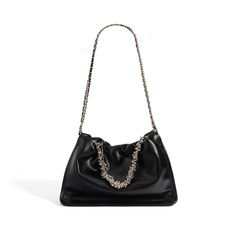 Sophisticated Leather Chain Crossbody Bag: Must-Have Accessory for Modern Women Leather Suitcase, Cloud Bag, Fashion Lady, Bag Luxury, Leather Bag Women, A4 Paper, Shoulder Handbag, Leather Chain, Pouch Bag