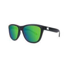 Knockaround Kids Premiums Sunglasses - Black/Green Moonshine - The Cottage Adjustable Polarized Wayfarer Sunglasses, Fun Black Polarized Sunglasses, Black Sunglasses With Mirrored Lenses, Adjustable Mirrored Wayfarer Sunglasses, Mirrored Wayfarer Sunglasses, Adjustable Polarized Sunglasses For Outdoor Activities, Fun Outdoor Sunglasses With Polarized Lenses, Fun Polarized Sunglasses For Outdoor, Fun Polarized Sunglasses