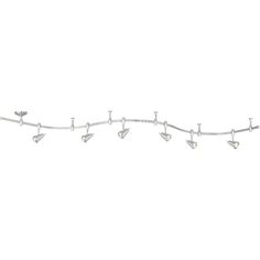 an image of a string of lights on a white background in the shape of birds