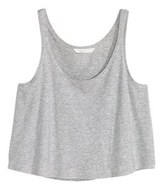 Gray Crop Tank Vest Crop Top, Obx Dr, H&m Shorts, Cropped Vest, Blue Tank Top, Home Wear, Basic Outfits, Vest Top